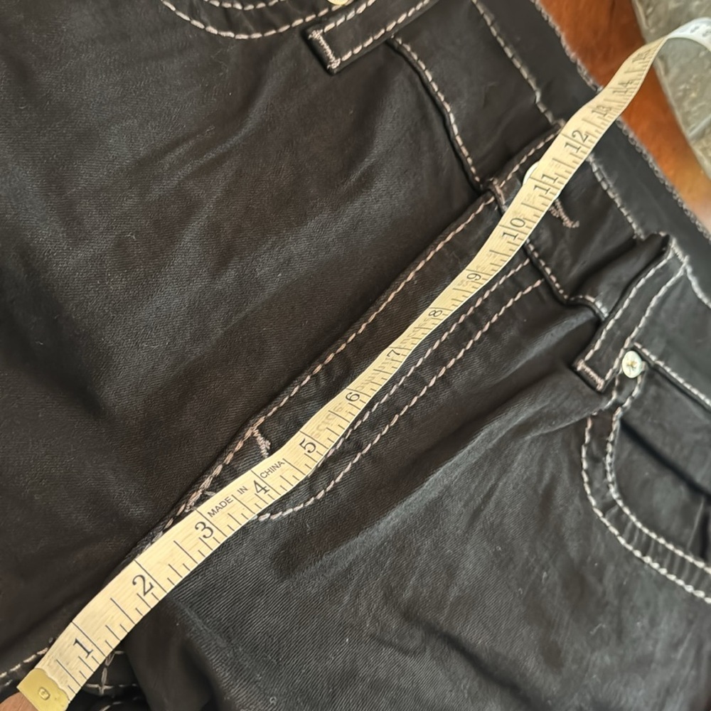 True Religion Men's Straight Jeans - Black with White Stitching - Picture 8 of 9